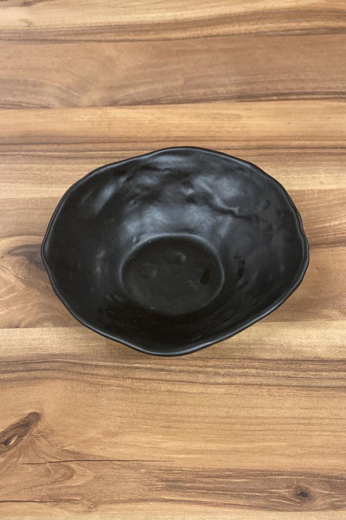 Kütahya Porselen Mezolik Çorba, Salata, Cips, Çerez Kasesi Siyah 6 lı