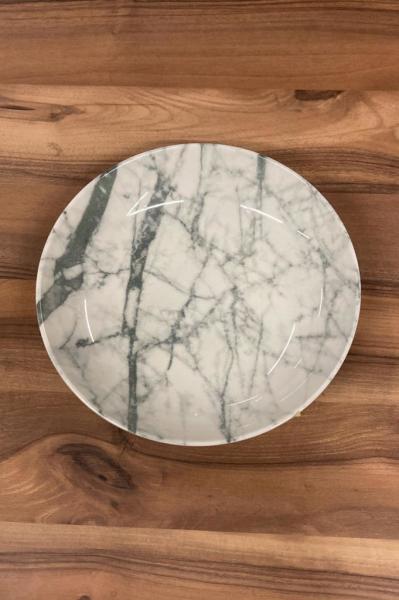 Kütahya Porselen Mermer Desen 25 cm  Çukur Salata, Meyve tabağı
