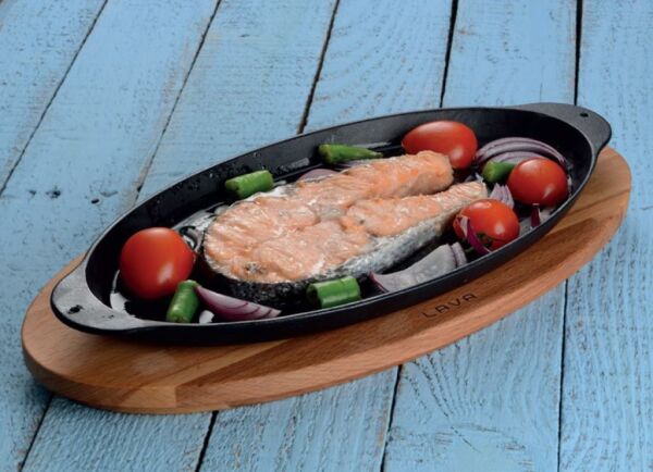 Oval Döküm Tava Tahta Takımı 15*29