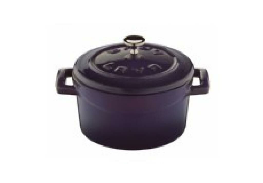 Lava Folk Yuvarlak Mini Döküm Demir Tencere Çap (Ø) 10 cm Mor