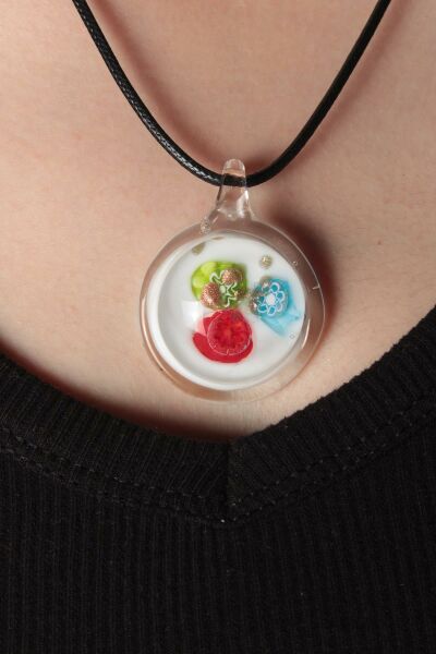 Zarias's Kolye Cam İçi Şekilli