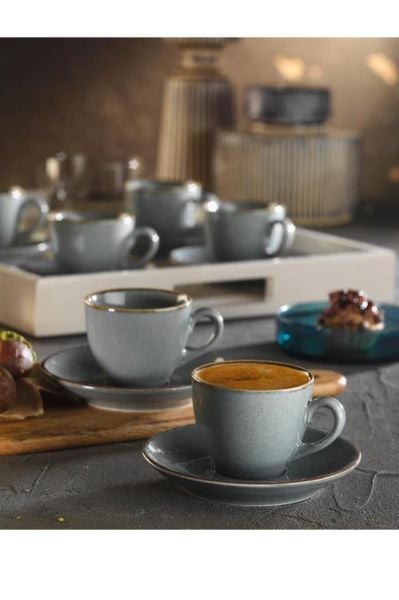 Kütahya Porselen Lima Pearl Türk Kahvesi Fincan Takımı 6 lı