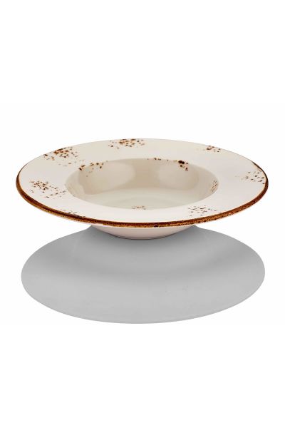 By Bone Elegance Gastro 25 cm Çukur Tabak Benekli