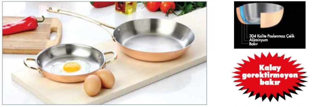 Altınbaşak Multi Metal Bakır Yumurta Sahanı 22cm