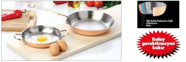 Altınbaşak Multi Metal Bakır Yumurta Sahanı 22cm