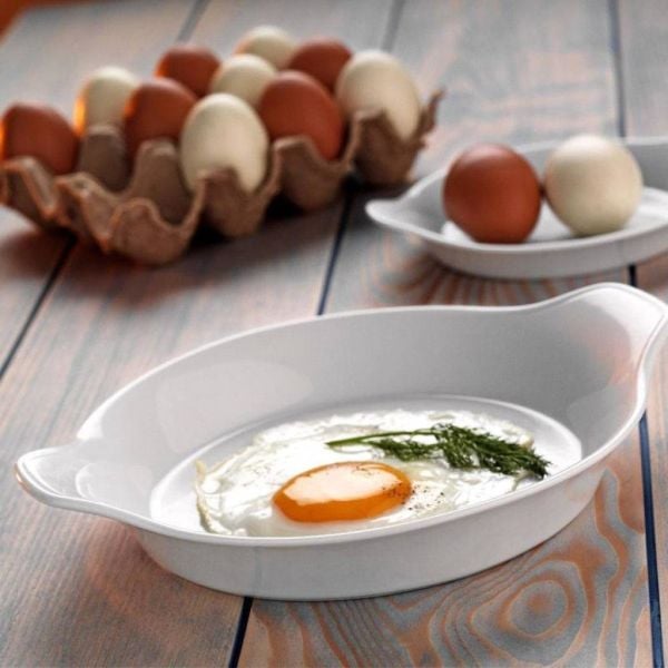 Kütahya Porselen Tavola Serisi Porselen Yumurta Sahanı Büyük