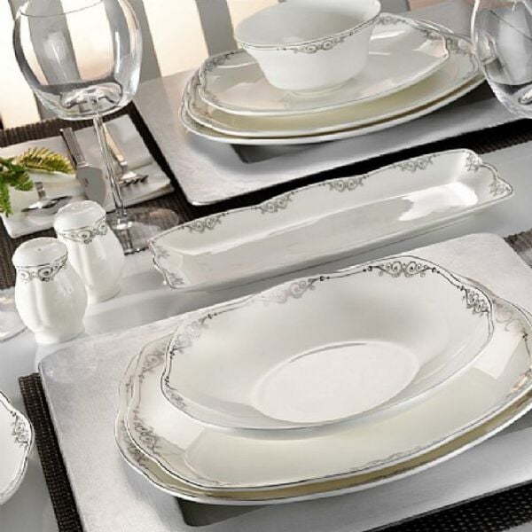 Kütahya Porselen Kare Bone C 73 Parça Yemek Takımı 50109