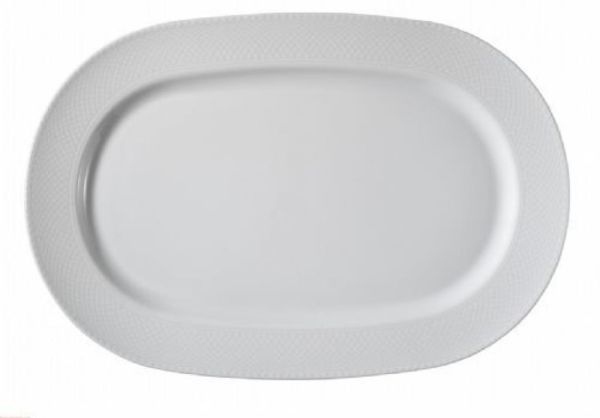 Kütahya Porselen Zümrüt Serisi kayık Tabak 40 Cm