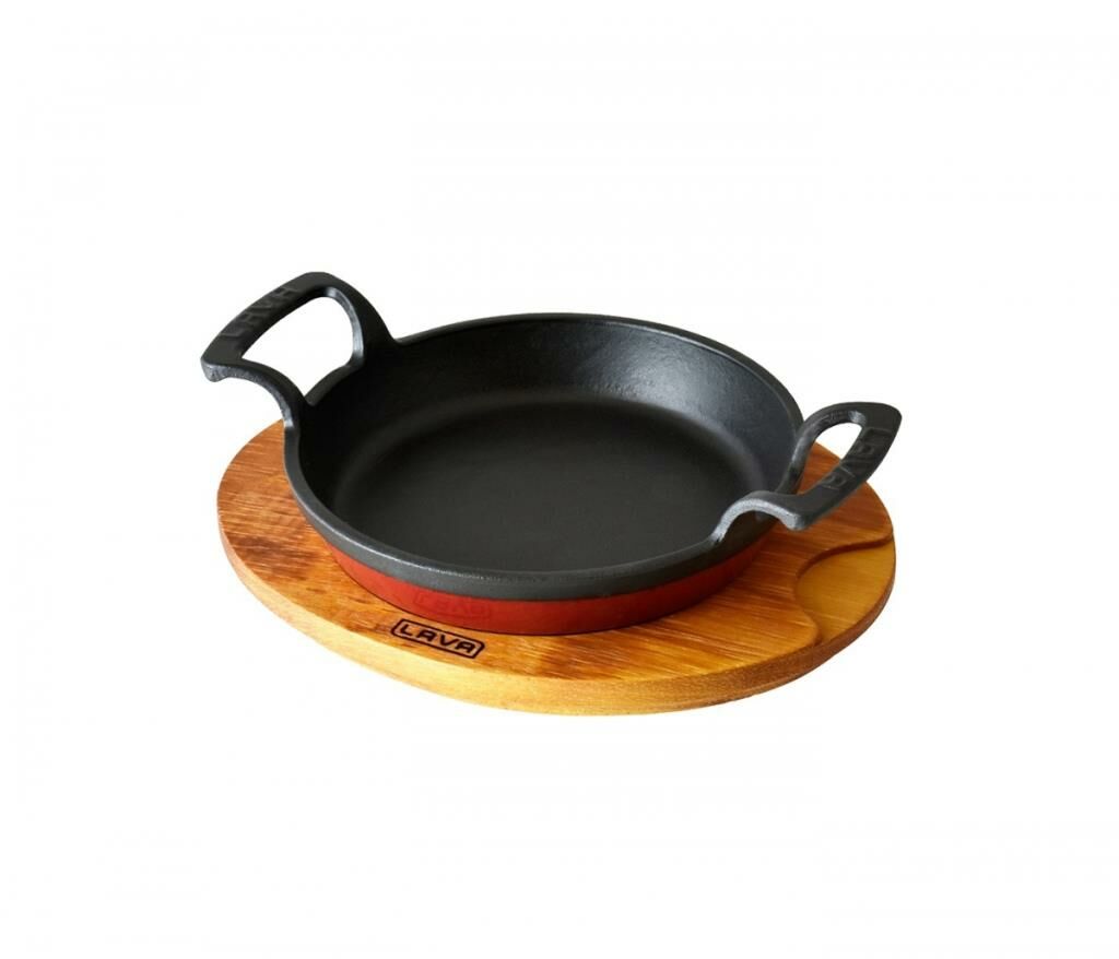 Lava Ahşap Altlıklı Yuvarlak Kulplu Tava Çap(Ø) 16 cm