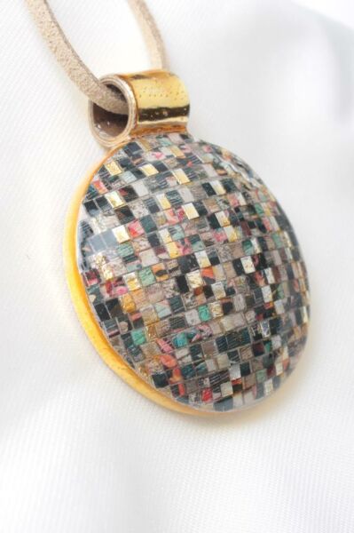 Zarias's Kolye Nicole Quilling Bej Desenli