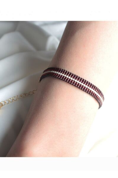 Zarias's Bileklik Miyuki Kahve-Bakır