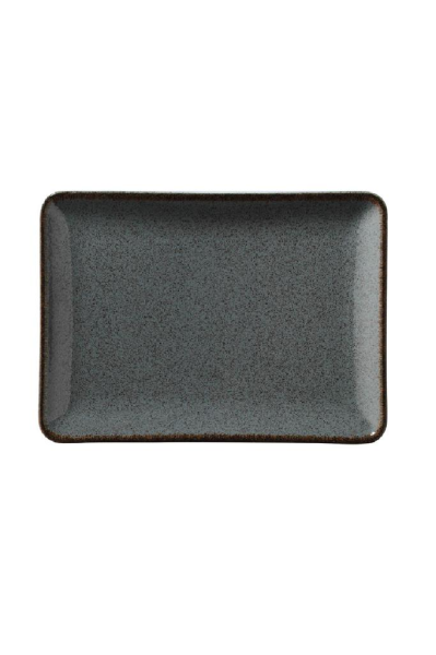 Pearl Porselen Dikdörten Düz Tabak 23x17 cm Mavi