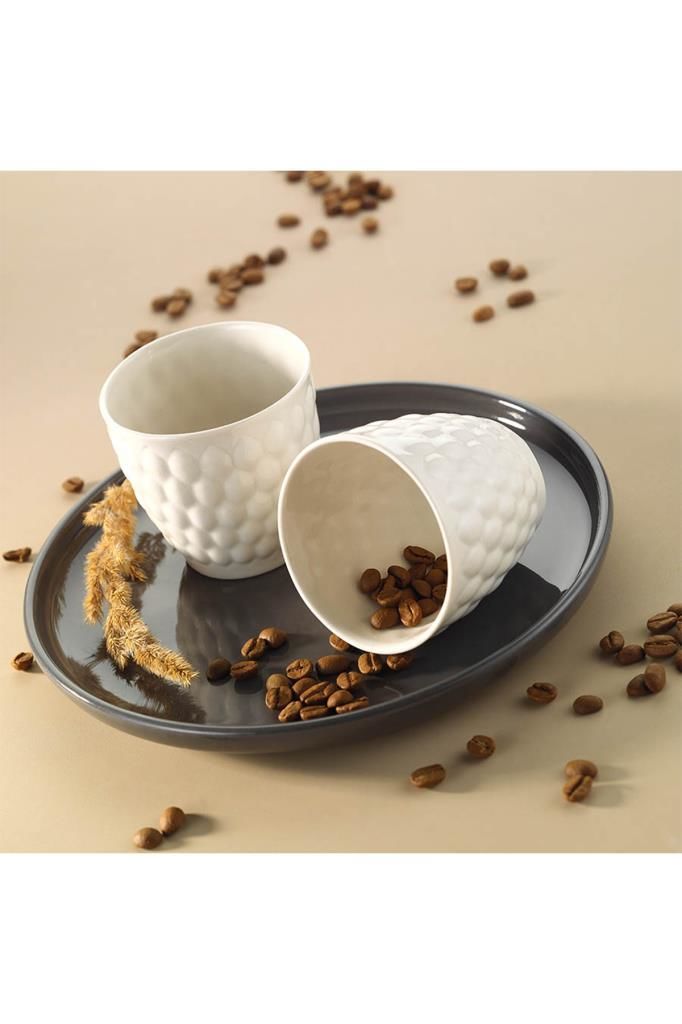 Kütahya Porselen Favo Mug 180 cc Krem 2 li