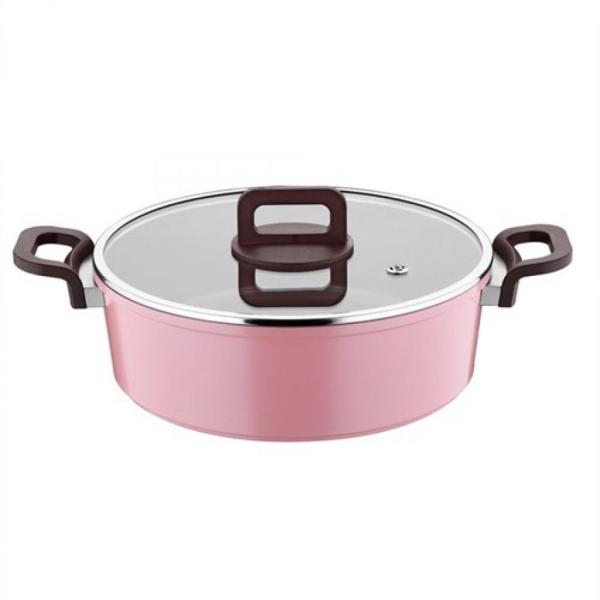 Kütahya Porselen Cerapure 24 Cm Karnıyarık Tencere Pembe