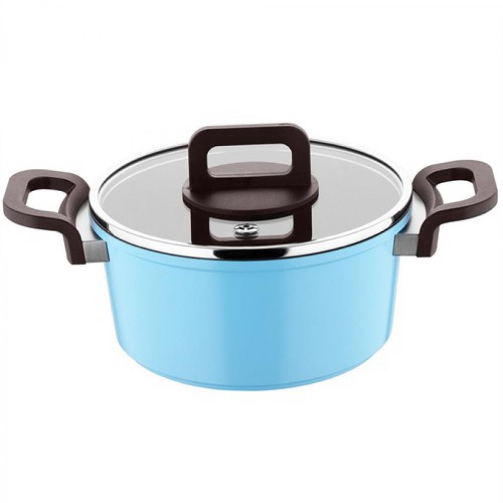 Kütahya Porselen Cerapure 20 Cm Tencere Cam Kapaklı Mavi