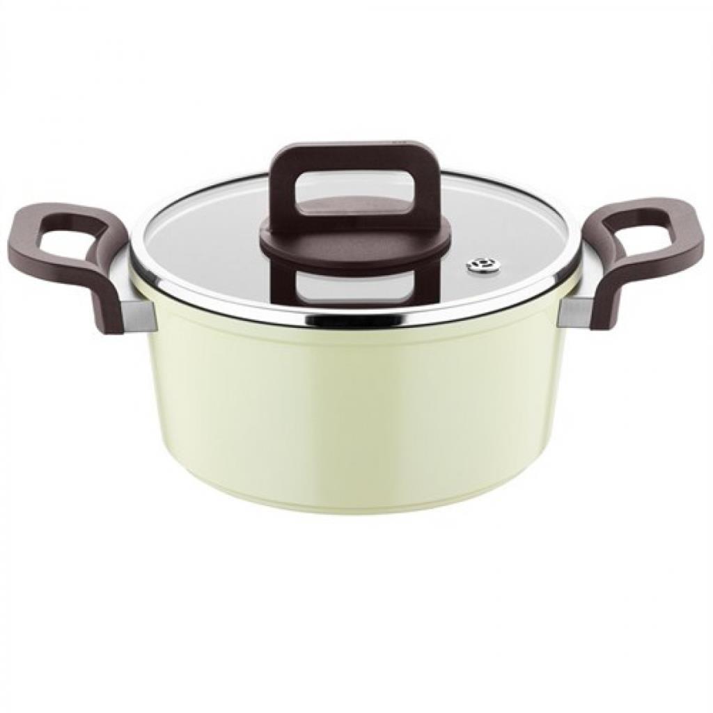 Kütahya Porselen Cerapure 20 Cm Tencere Cam Kapaklı Yeşil