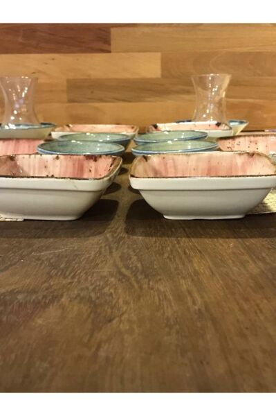 Zariass Frezya 28 Parça Kahvaltı Takımı Pembe