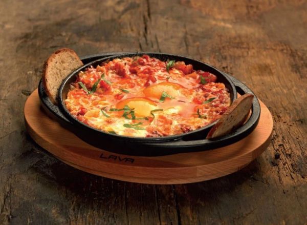 Lava Ahşap Altlıklı Döküm Demir Yuvarlak Tava Çap (Ø) 20 cm