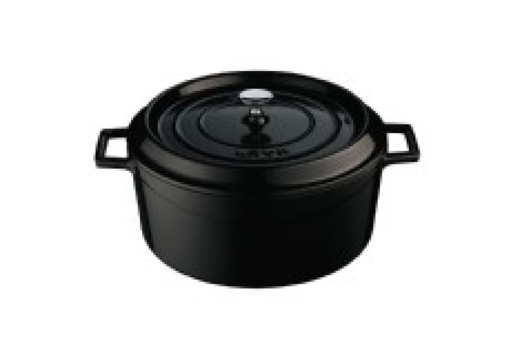 Lava Trendy Yuvarlak Döküm Demir Tencere Çap (Ø) 28 cm Siyah