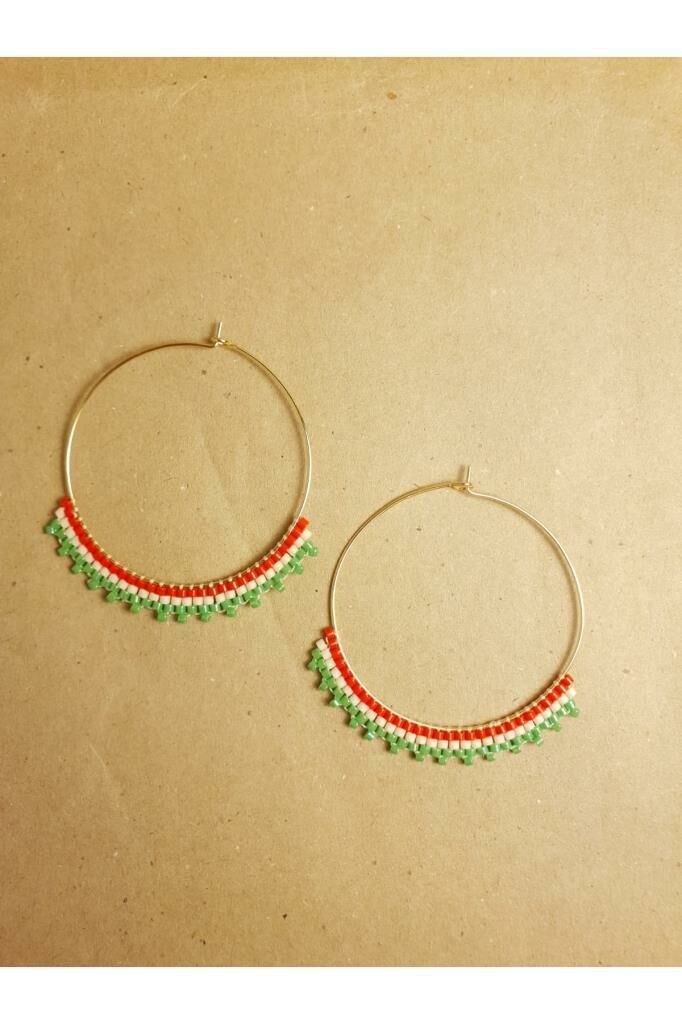 Zarias's Küpe Miyuki Halka El Yapımı Renkli