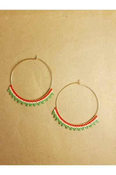 Zarias's Küpe Miyuki Halka El Yapımı Renkli