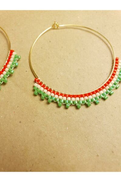 Zarias's Küpe Miyuki Halka El Yapımı Renkli