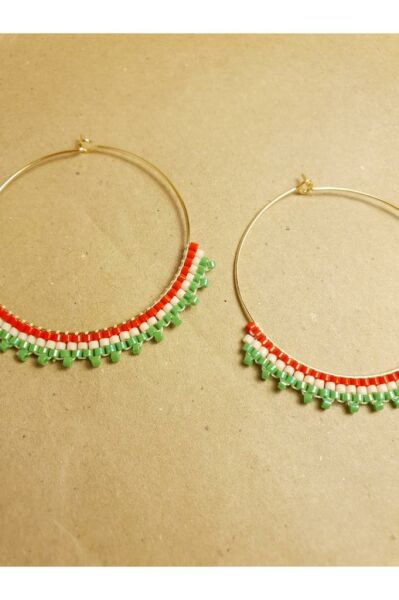 Zarias's Küpe Miyuki Halka El Yapımı Renkli