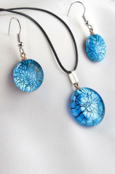 Zarias's Set Sky Kolye - Küpe