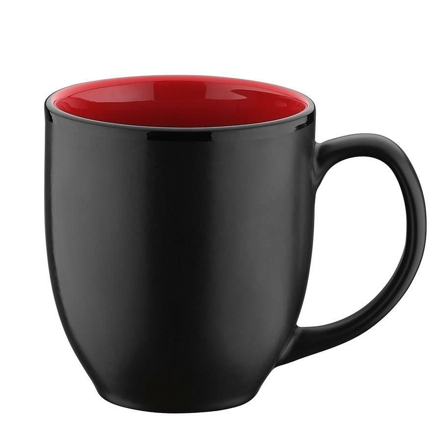 Kütahya Porselen Zeugma 02 Mug Mat Siyah/Kırmızı Pisto