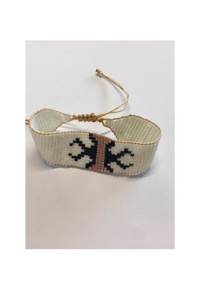 El Yapımı Etnik Desenli Dokuma Ayarlanabilir İpli Miyuki Boncuk Bileklik