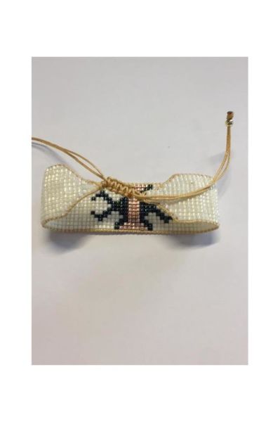 El Yapımı Etnik Desenli Dokuma Ayarlanabilir İpli Miyuki Boncuk Bileklik