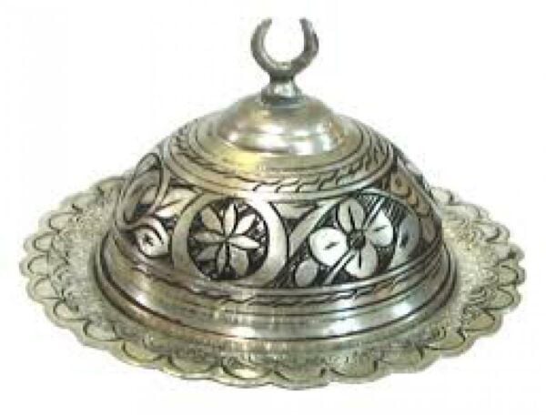 Bakır Lokumluk Yuvarlak Kubbeli (Pembe)