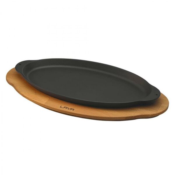 Oval Döküm Tava Tahta Takımı 15*29
