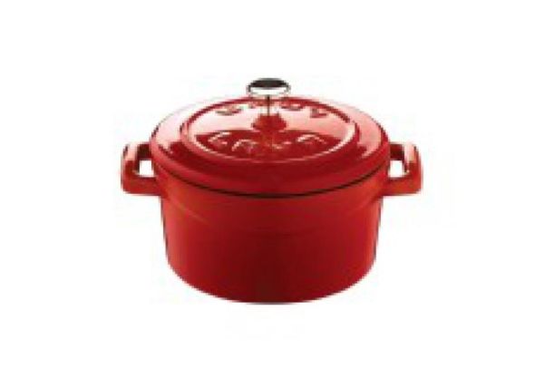 Lava Folk Yuvarlak Mini Döküm Demir Tencere Çap (Ø) 10 cm Kırmızı