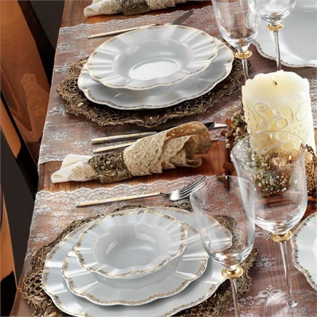 Kütahya Porselen Nil 12 Kişilik 83 Parça 847820 Desen Yemek Takımı