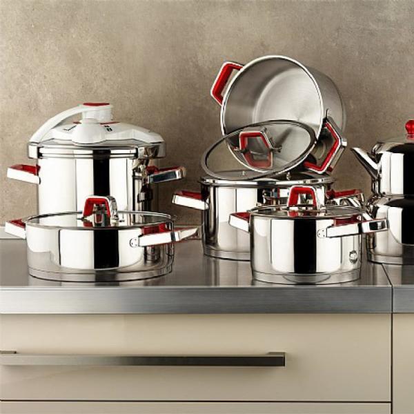 Kütahya Porselen Silindir 18 Parça Çelik Cyz Seti Kırmızı