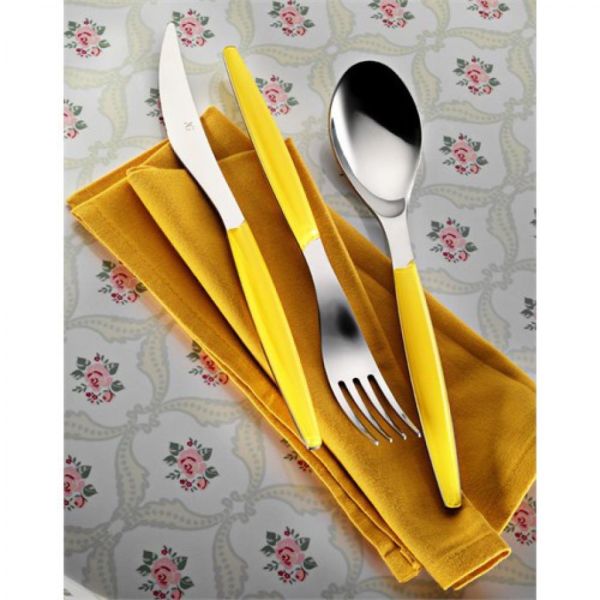 Kütahya Porselen 30 Parça Çatal Kaşık Bıçak Seti Sarı