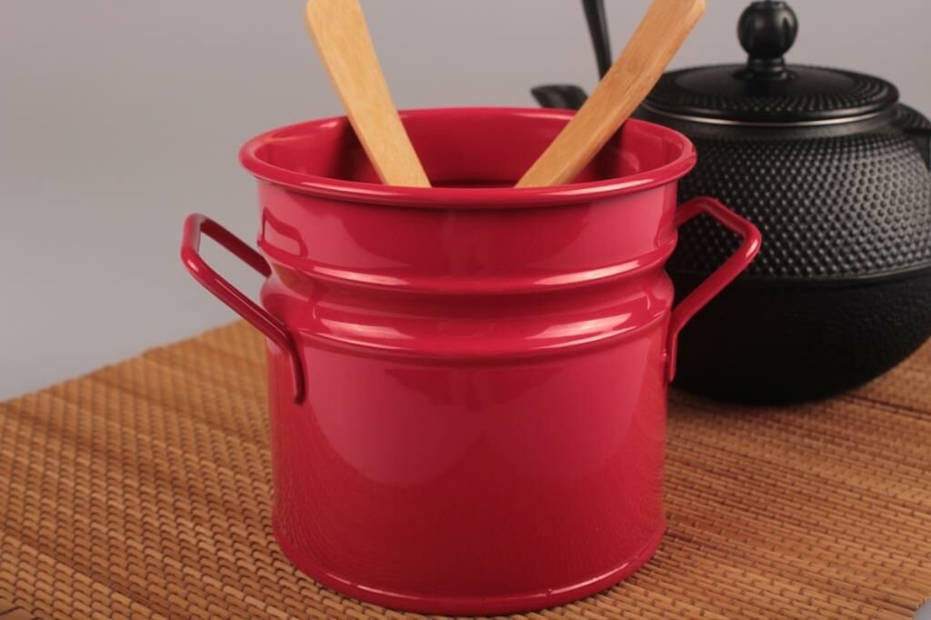 Galvaniz Kova Kırmızı Boyalı 11.5 Cm