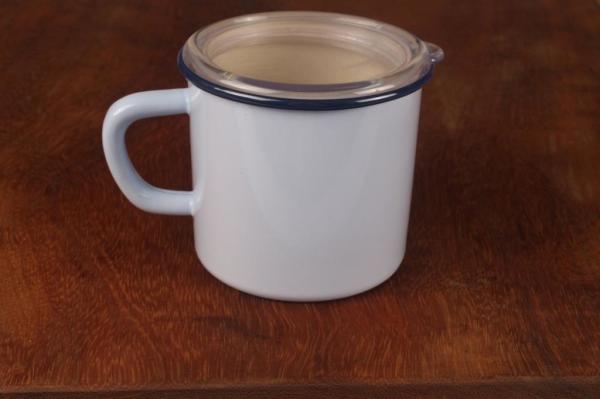 Emaye Kulplu Kavanoz Açık Mavi 12 Cm