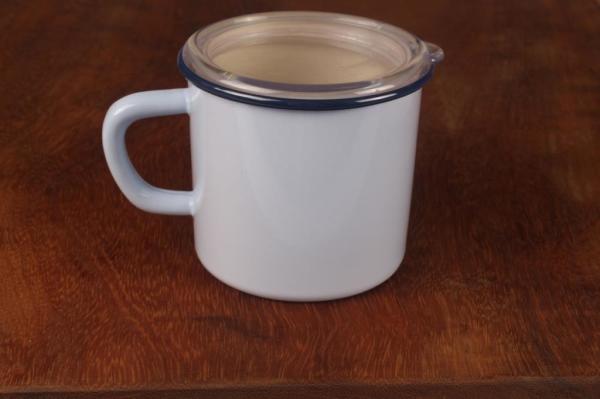 Emaye Kulplu Kavanoz Açık Mavi 12 Cm