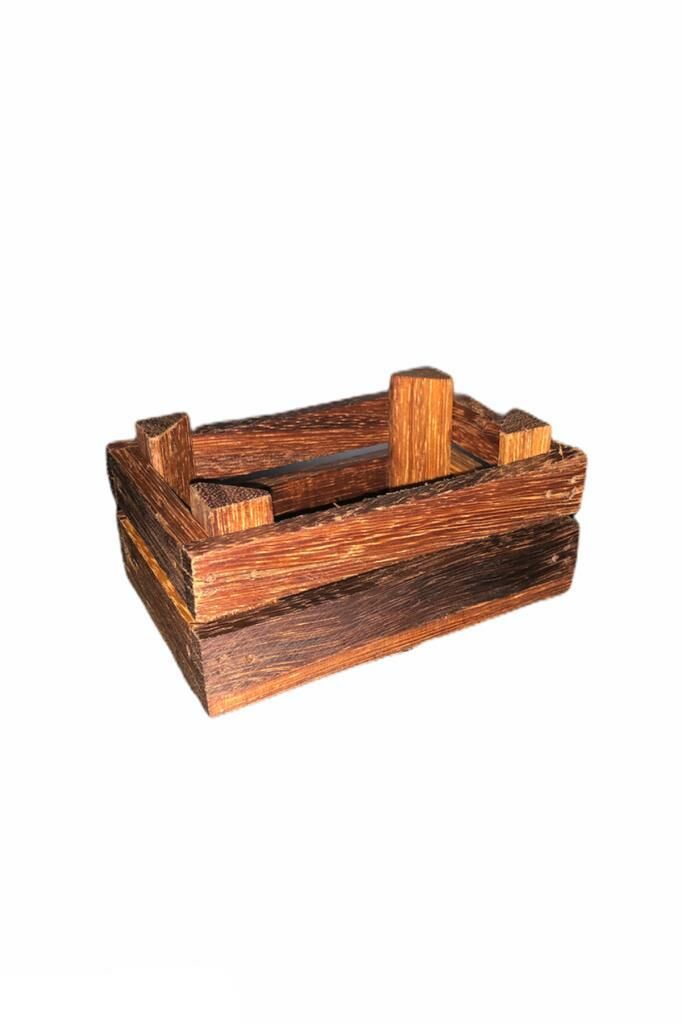 İkram Dünyası Mini Ahşap Kasa 12*8*4,5 cm