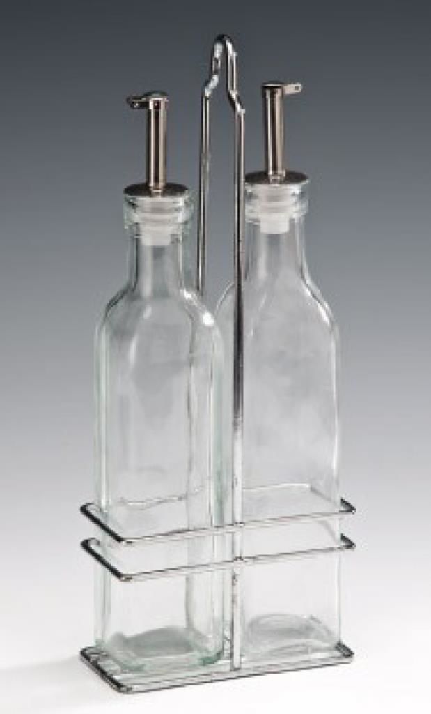 Metal Sepetli Cam Yağlık Seti