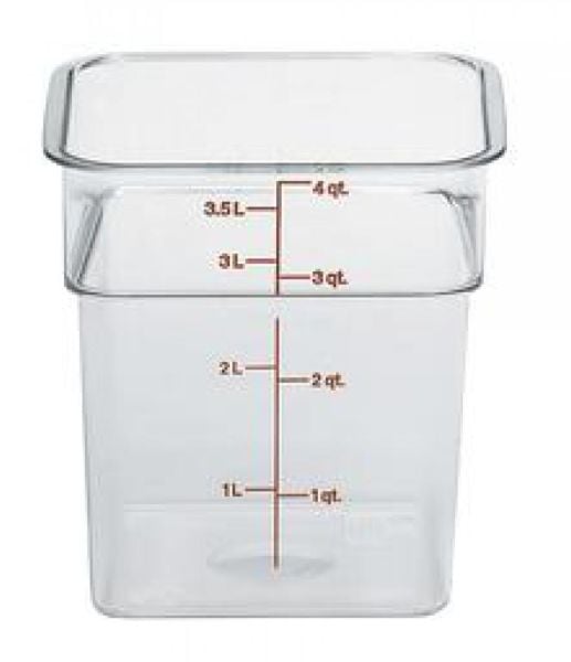 Cambro Polikarbon Kare Saklama Kabı Şeffaf 1.9 Lt