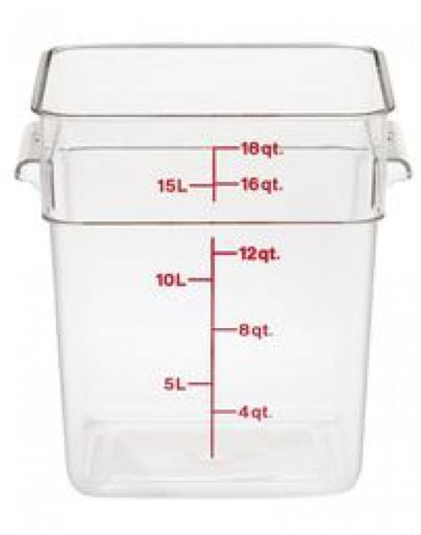Cambro Polikarbon Kare Saklama Kabı Şeffaf 17.2 Lt