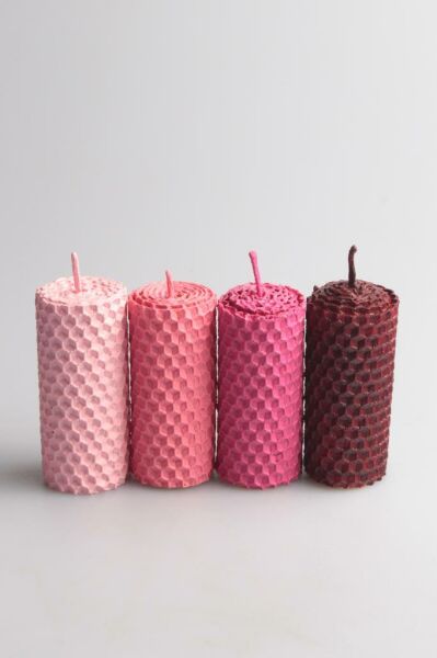 Zarias's Balmumu Kutulu Mum Paleti 4 lü Pembe