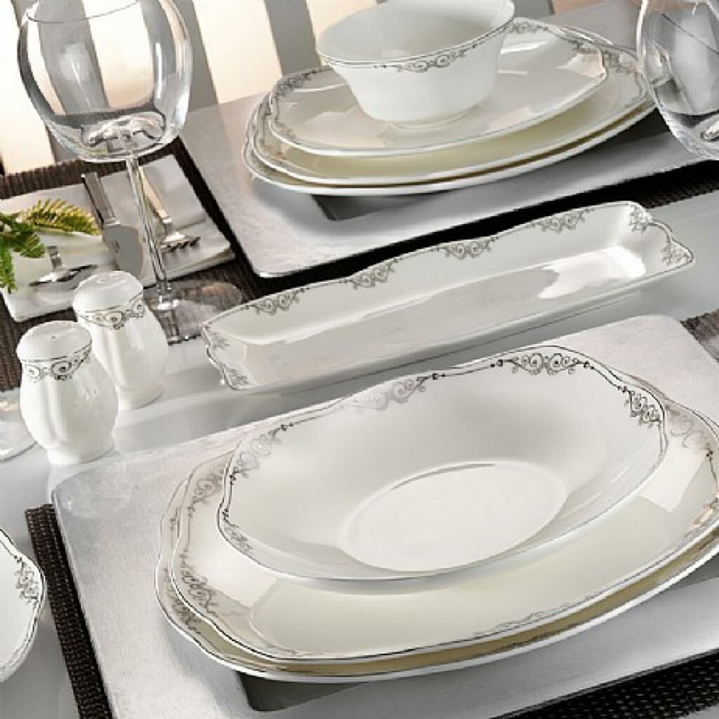 Kütahya Porselen Kare Bone C 73 Parça Yemek Takımı 50109