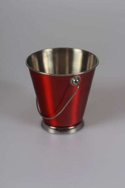 Kapp Sunumluk Kırmızı Kova 12 Cm