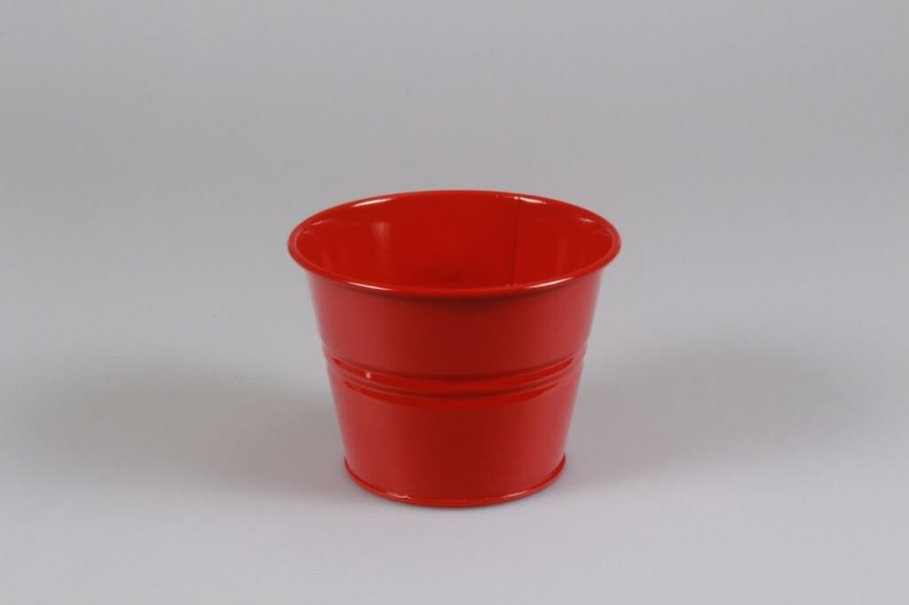 Galvaniz Kova Mat Kırmızı Renk 14 Cm