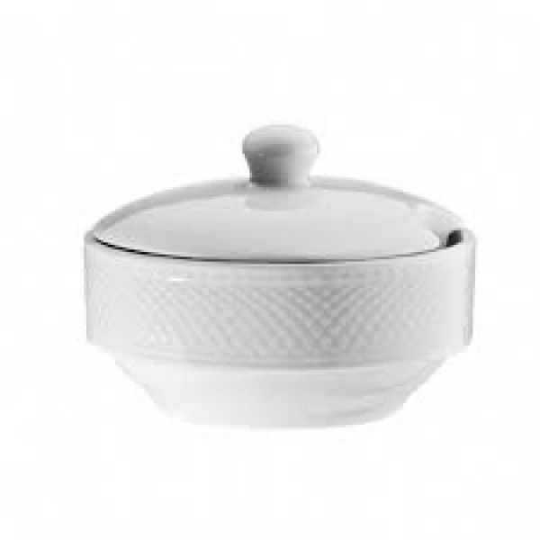 Kütahya Porselen 10 cm Kapaklı Baharatlık-Şekerlik