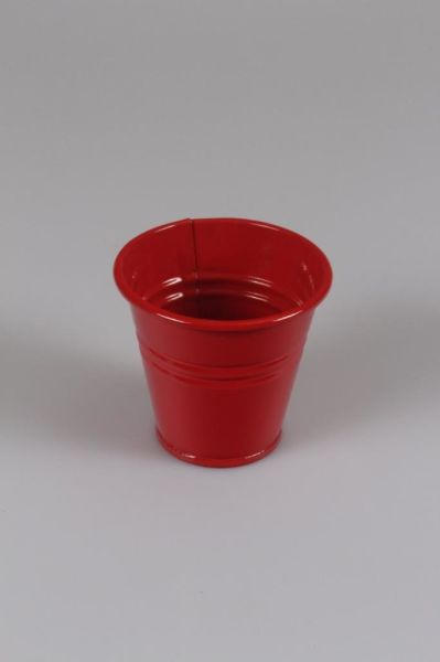 Galvaniz Kova Mini Kırmızı Renk 9 cm